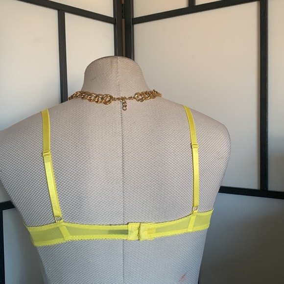36C Women's Signature Lace Push-Up Yellow Adjustable Bra Y2K Feminine Casual - Picture 7 of 14